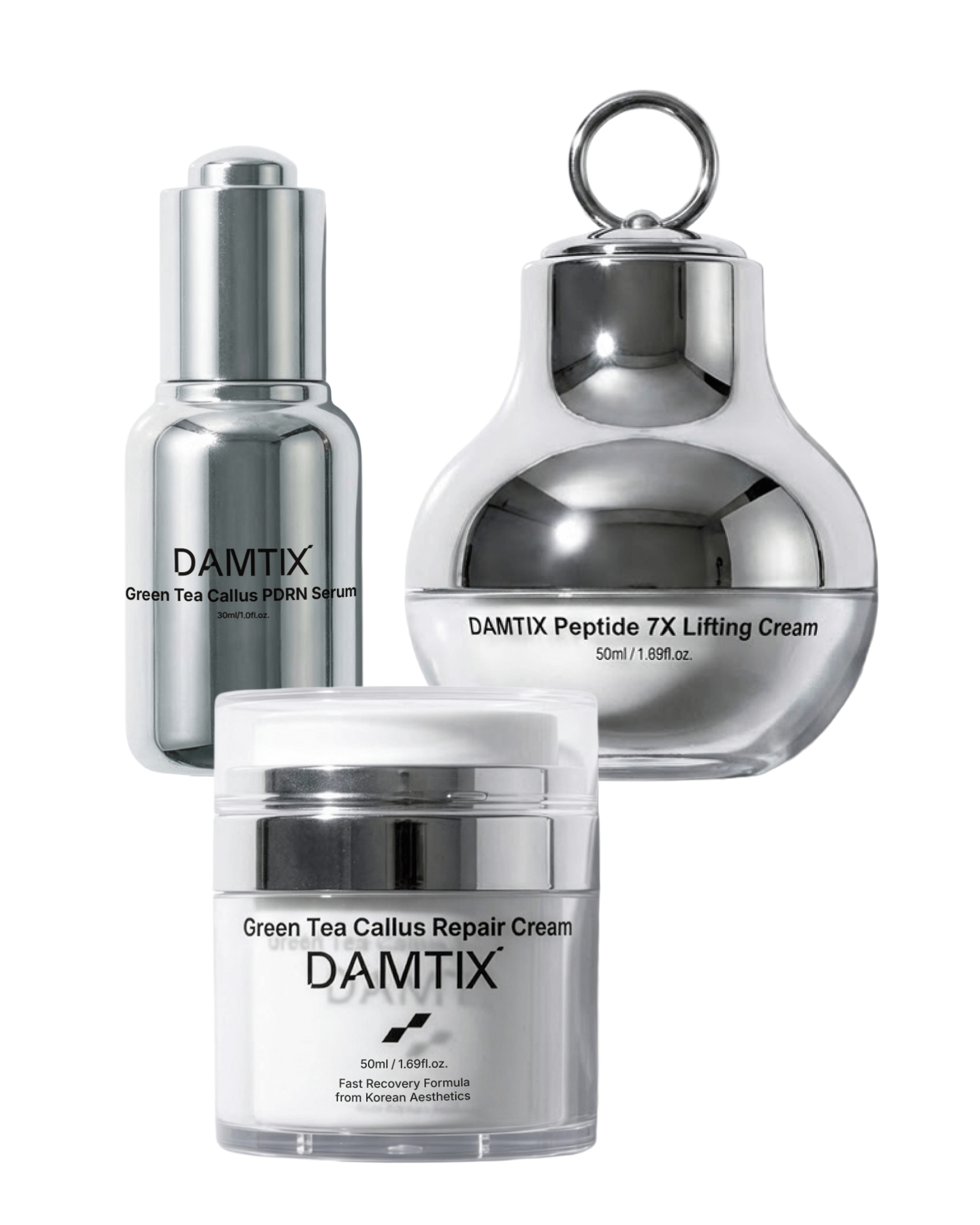 Green Tea Callus PDRN Serum + Repair Cream + Peptide 7X Lifting Cream Set